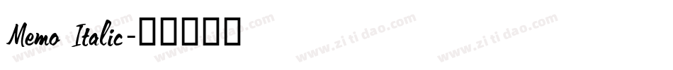 Memo Italic字体转换